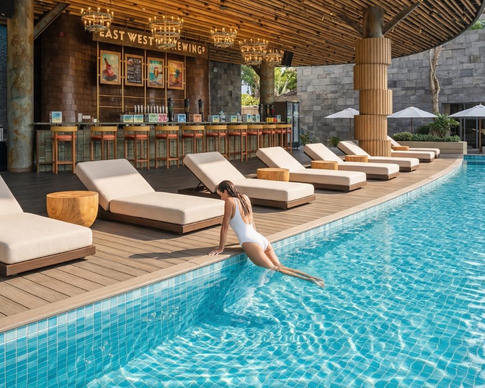 Start your morning with a refreshing swim at Nora Pool